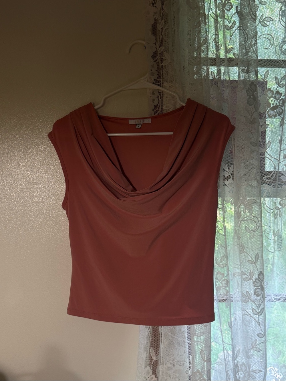 iris Draped Cowl Neck Sleeveless Top - Dusty Rose